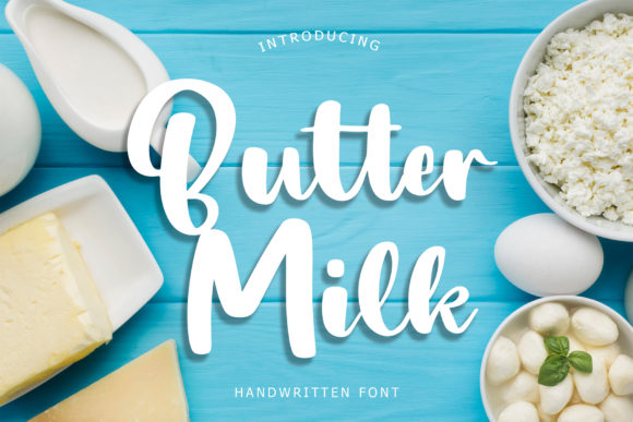 Butter Milk: A Trendy Handwritten Font for Modern Design
