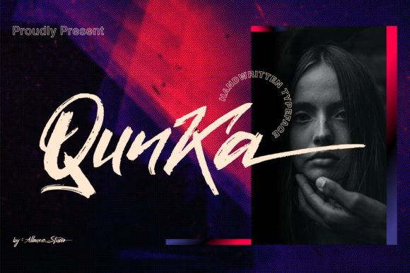 Qunka: A Dramatic Handwritten Font for Timeless Designs