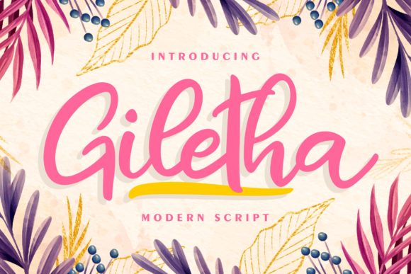 Unlocking Elegant Brand Identity with the Giletha Brushed Handwritten Font