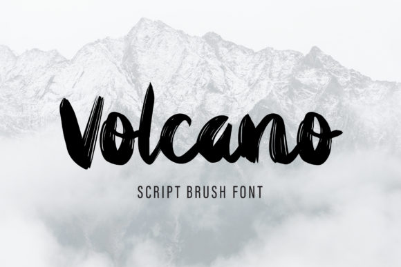 Volcano Font: Bold Brushed Style for Creative Projects